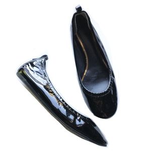 Lanvin Black Patent Leather Flats